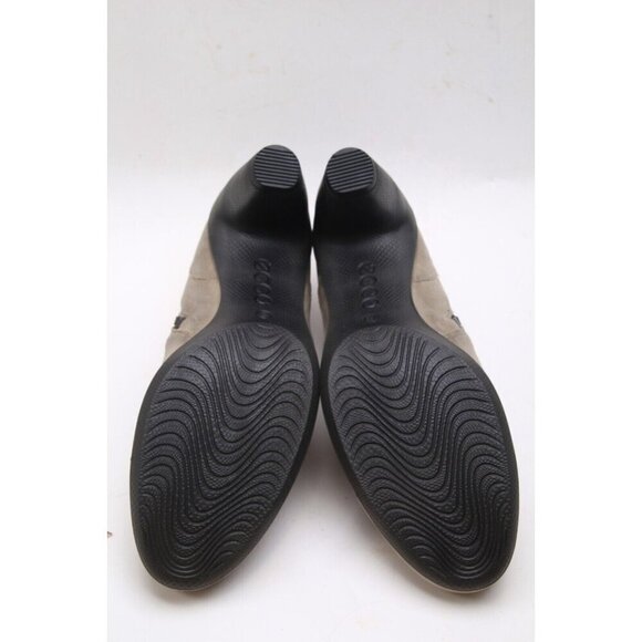 Nwob Ecco Booties Heeled Ankle Shoes Leather Distressed Women's Sz 41 Us 10-10.5 - Picture 13 of 16